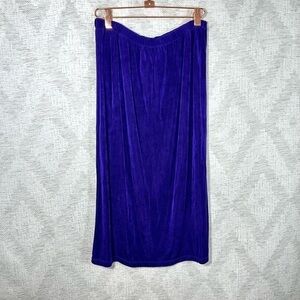 Vintage Citiknits ribbed purple midi skirt size M
